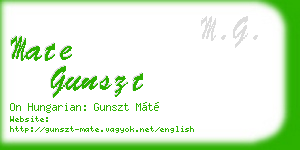 mate gunszt business card